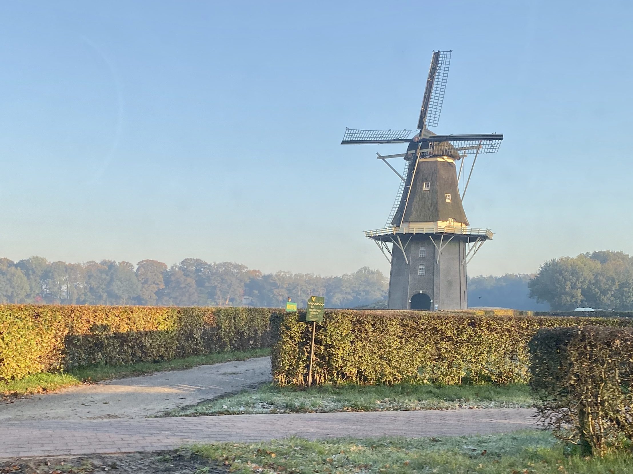 Dutch windmill in winter